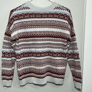 Abercrombie Striped Blue And Brown Women’s Sweater Small